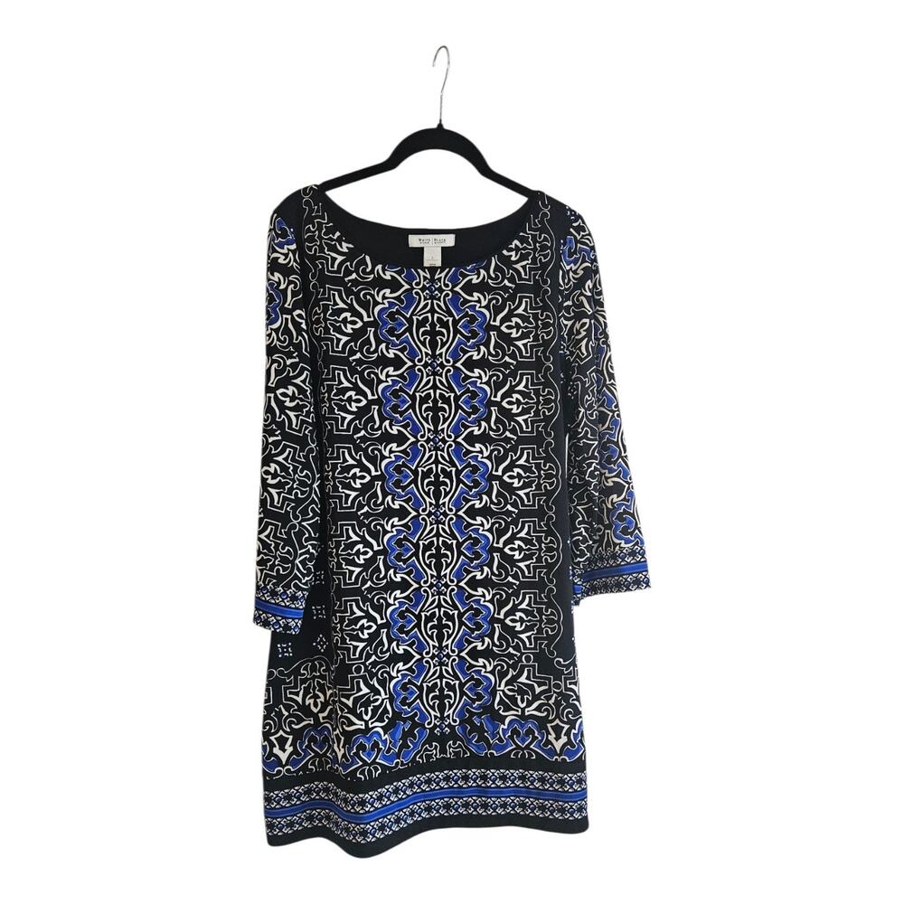 White House Black Market Mini Dress Size L Stretch 3/4 Sleeve